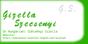 gizella szecsenyi business card